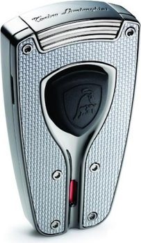 Briquet en carbone Lamborghini 'Forza' Argent
