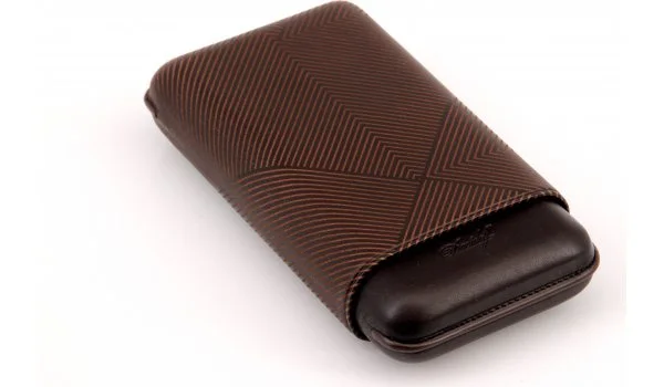 Etui à cigares Davidoff XL-3 cuir marron feuille