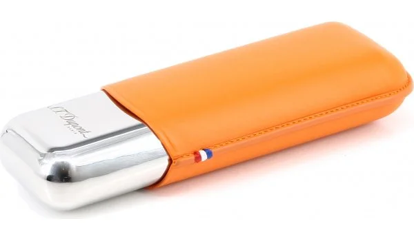 ST Dupont Metal Double Cigar Case Orange