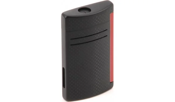 Briquet S.T. Dupont Maxijet noir mat et rouge à effet poinçonné