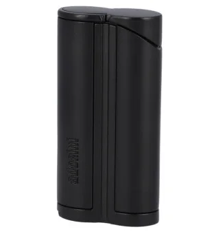 Briquet adorini Single Jet Curve noir mat avec poinçon à cigare