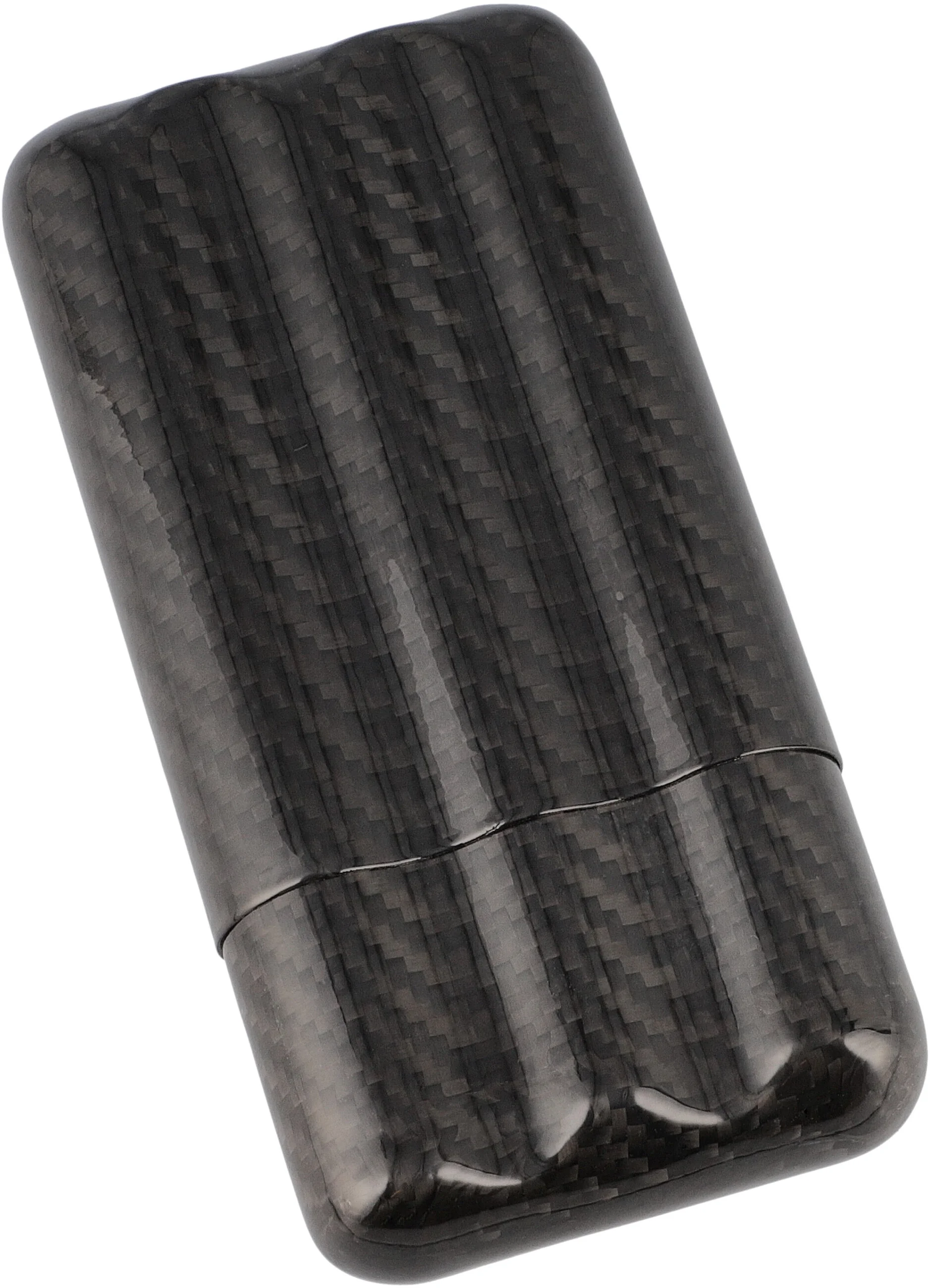 Étui à Cigares Fibre De Carbone – Ultra Léger – Pour 2 Cigares Jusqu’à 57 De Jauge – Protection Chocs – Voyage, Poche