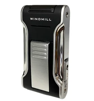 Kantana par Windmill Briquet à jet de flamme noir/argenté
