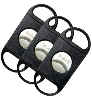 Coupe-cigare BigSmoke, noir, lames dentelées, Pack de 3