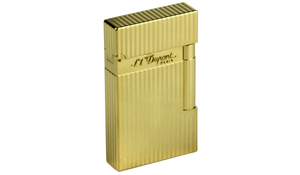 Briquet S.T. Dupont Ligne 2 rayures verticales or jaune photo 101