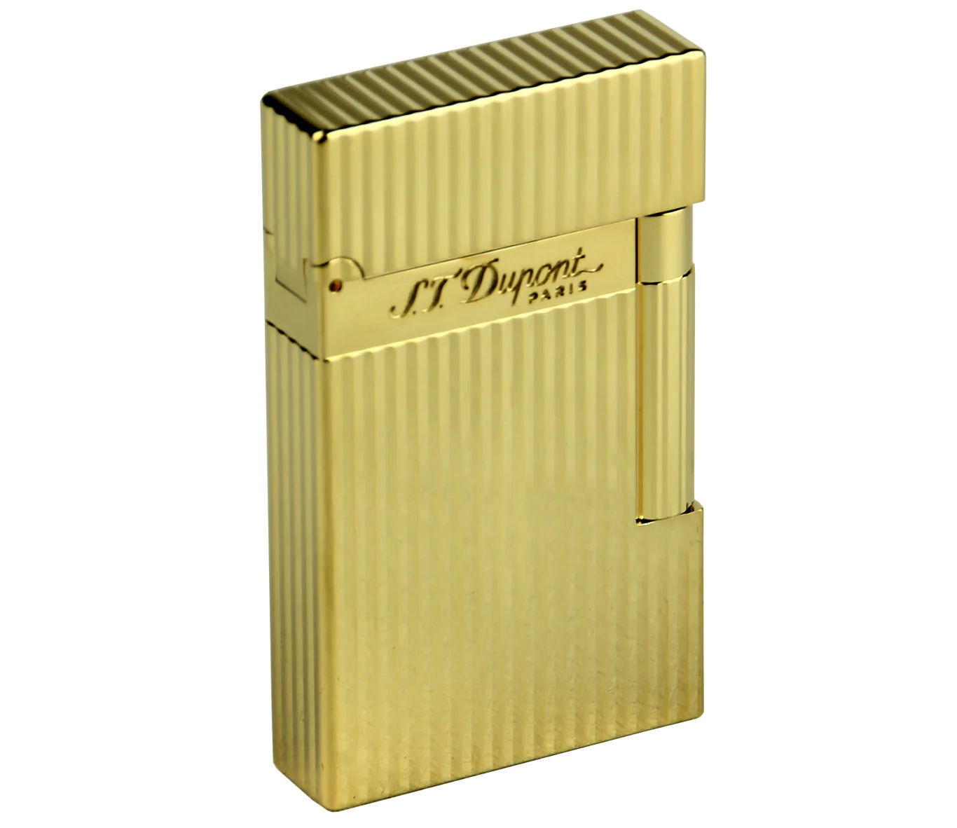 Briquet S.T. Dupont Ligne 2 rayures verticales or jaune