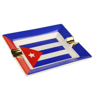 Cendrier à cigares en céramique Drapeau cubain