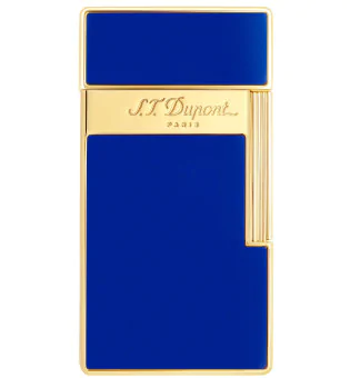 S.T. Dupont Biggy Briquet Laque bleue dorée 025005