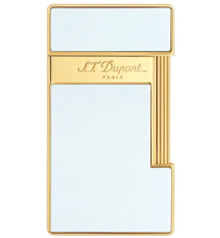 S.T. Dupont Slimmy Briquet Blanc Laqué Or 028004