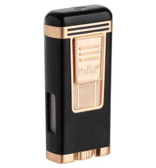 Briquet Palio Polaris Jet Noir Rose Doré