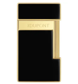 S.T. Dupont Slimmy Briquet Noir Laqué Or 028222