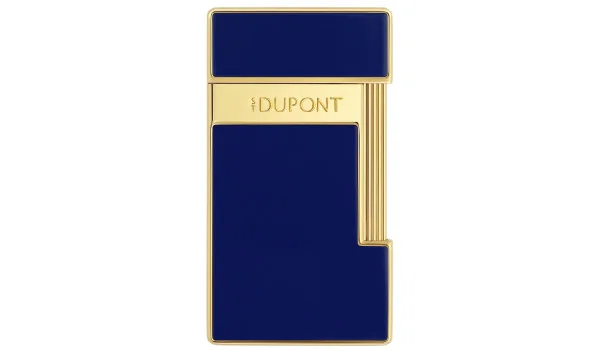 S.T. Dupont Slimmy Briquet Bleu Laqué Or 028225