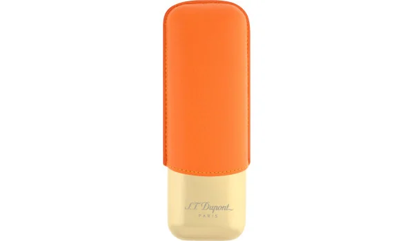 Étui à cigares S.T. Dupont for 2 Cigares Orange/Golden 183256