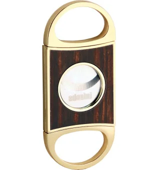 Couteau adorini  à double lame Ebène doré