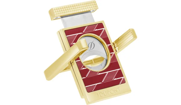 Couteau et support à cigares S.T. Dupont Monogram 1872 Rouge Bordeaux 003478