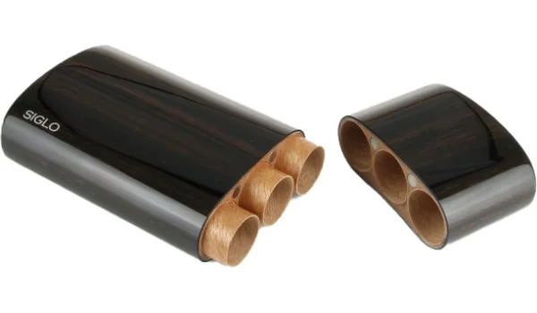 Siglo étui en bois ébène Corona pour 3 cigares