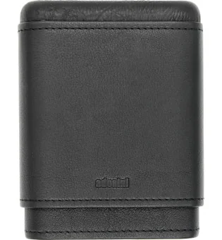 Etui adorini en cuir véritable noir pour 3-5 cigares