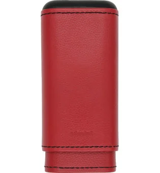 Étui à cigare adorini Cuir Véritable 2-3 Cigares Rouge Magma