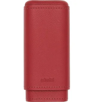 étui à cigares adorini genuine en cuir rouge 2-3 cigares