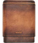 adorini Étui en cuir véritable vintage 3-5 cigares marron