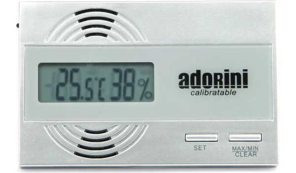 adorini Hygromètre et thermomètre digital argenté avec capteur Swiss Sensirion
