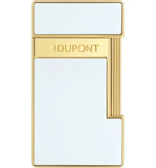 S.T. Dupont Slimmy Briquet Blanc Laqué Or 028004