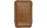 Étui à cigares triple Jemar en cuir Coco Camel 464/3