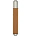 adorini Satin Steel Case Single with brown Leather (Étui en acier satiné simple avec cuir marron)