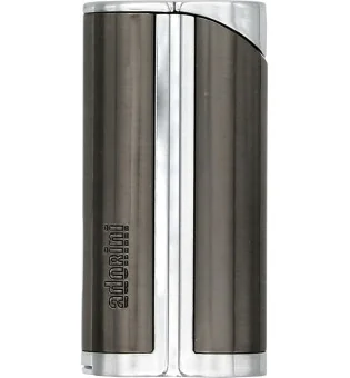 Briquet adorini Single Jet Curve Gunmetal avec poinçon à cigare