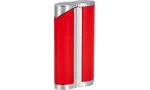 Briquet adorini Single Jet  Curve rouge / argent satiné avec poinçon à cigare photo 7