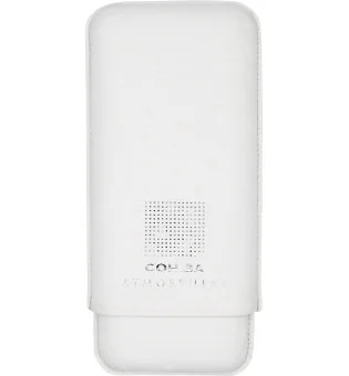 Etui à cigares Cohiba Atmosphere Cuir blanc et argent