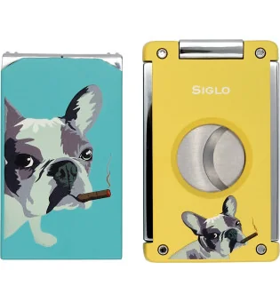 Ensemble briquet et coupe-cigare Siglo Dog