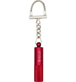 Siglo Perforeuse Porte-clefs rouge métallisé