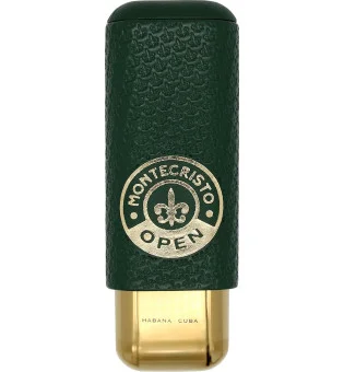 Étui à cigares Montecristo Open en cuir et métal, 2 cigares