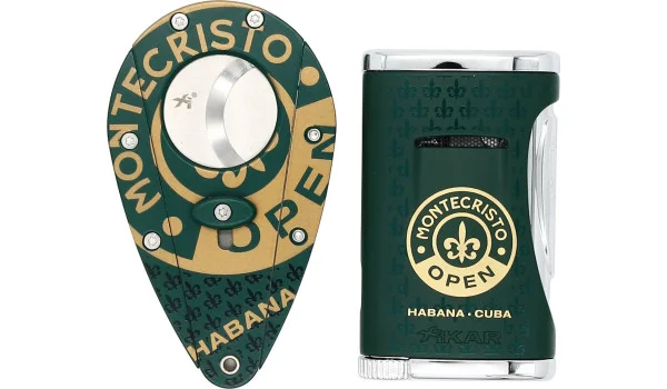 Set coupe-cigare et briquet Xikar Montecristo Open