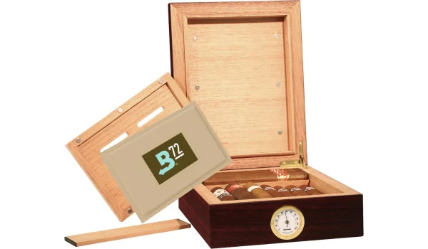 BigSmoke Humidor Mini Brown avec pack Boveda 72 %