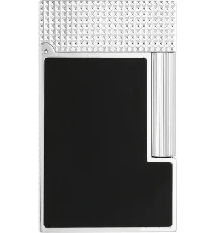 Briquet S.T. Dupont Ligne 2, palladium et noir mat, C16602N