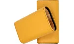 Étui à cigares en cuir jaune / carbone photo 4