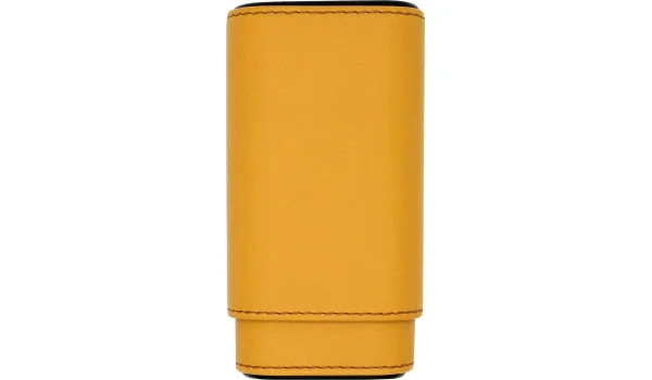 Étui à cigares en cuir jaune / carbone photo 9