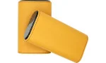 Étui à cigares en cuir jaune / carbone photo 10