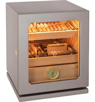Cave à cigares Adorini Lumina Medium Deluxe gris clair