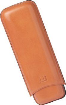 Dunhill terracotta cigar case for two Churchills